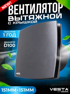 Вентилятор вытяжной с крышк темно-серый EF-100 Plus DarkGREY