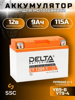 Аккумулятор Delta CT 1209.1, 12В 9Ач