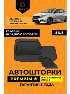 Каркасные автошторки PREMIUM на LADA Vesta (1) (рестайлинг)