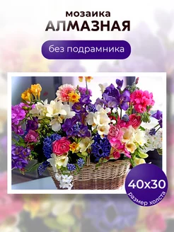 Алмазная мозаика 40х30 см без подрамника