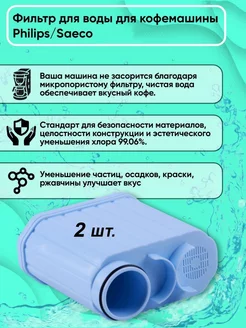 2 Фильтра для кофемашины Philips и Saeco Улучшенные