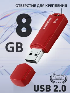 Флешка 8 Гб USB 2.0 CLUE Красная