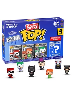 Фигурка Bitty POP! Harley Quinn+Ivy+Joker+Mystery 4PK