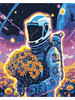 Картина по номерам Арт Космонавт с цветами 40x50 бренд Нарисуй Красоту продавец 