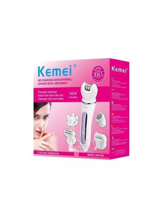 Эпилятор для чувствительной кожи Kemei KM-7936 5 в 1