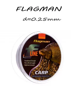 Леска рыболовная карповая F-Line Carp 0.25мм