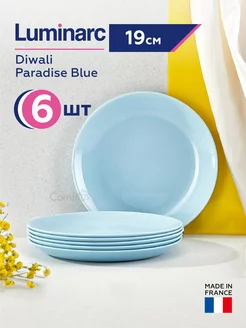 Набор тарелок Diwali Paradise Blue десертные 19 см, 6 шт