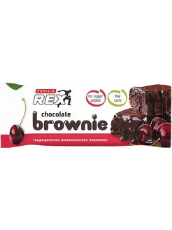 Пирожное протеиновое PROTEINREX Brownie вишневое 50г