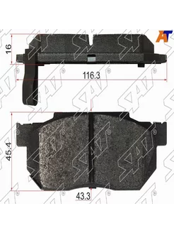 Колодки тормозные перед HONDA FIT GD1