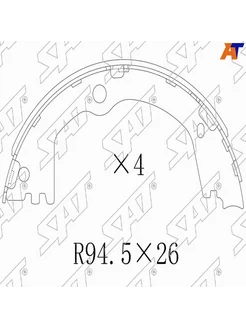 Колодки ручника KIA SPORTAGE 04-10 HYUNDAI SANTA FE 13-