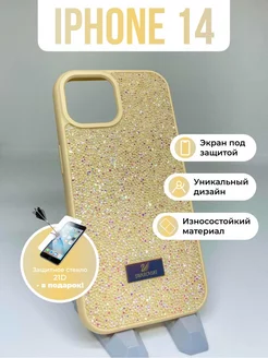 Чехол на айфон 14 Swarovski со стразами