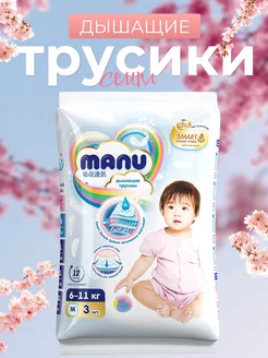 Подгузники Трусики Ману M 6-11кг 3 шт Семпл