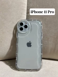 Чехол на iPhone 11 Pro айфон 11 про Прозрачный Волнистый