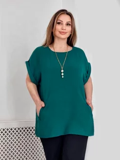 Блузка нарядная plus size кофта