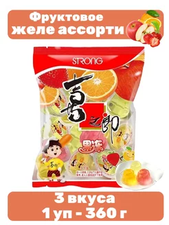 Желе фруктовое ассорти 3 вкуса 1 уп-360 г