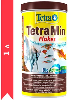 TETRAMIN FLAKES корм хлопья для всех видов рыб 1 л