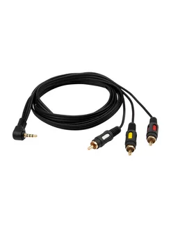 Шнур Стерео 3,5мм 4C - 3 RCA, 1,5м, Gold