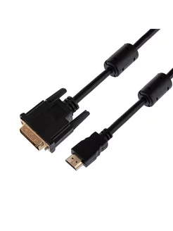 Шнур HDMI - DVI-D, 7м, Gold, с фильтрами