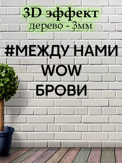 Декорация настенная надпись " Между нами брови "