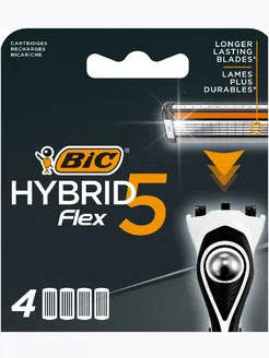 Кассеты для бритвы бик Hybrid 5 Flex 4 шт