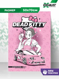 Постер 50х70 плакат на стену DEAD KITTY