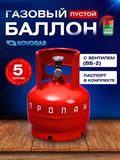 Баллон газовый 5 литров с вентилем (Пустой)