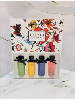 Парфюмерный набор духов Gucci Flora 4в1 Гучи флора