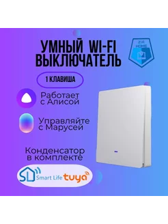 Умный выключатель с Алисой и wi-fi одноклавишный