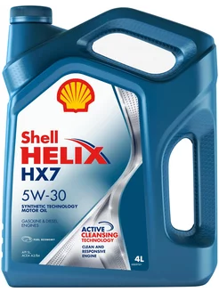 Моторное масло Шелл Helix HX7 5W-30 4л