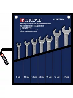 Набор ключей гаечных CFRWS7TB трещоточных карданных, 8-19 мм