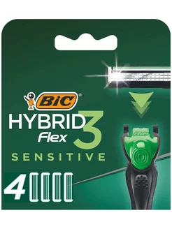 Кассеты бик Hybrid 3 Flex Sensitive 4шт