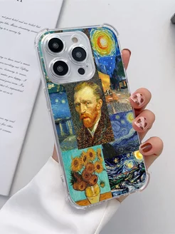 Чехол на iPhone 14 Pro Max Van Gogh цвет синий