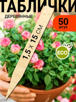 Таблички садовые деревянные, 50 штук