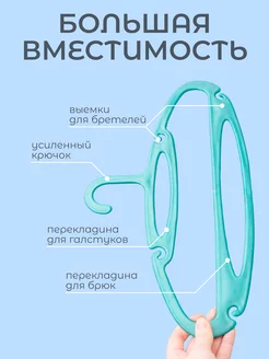 Вешалки плечики для одежды пластиковые 5 штук