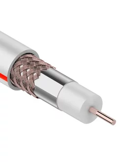Кабель коаксиальный SAT 50M, 75Ом, CCS, Al, Al, 75%, 50м