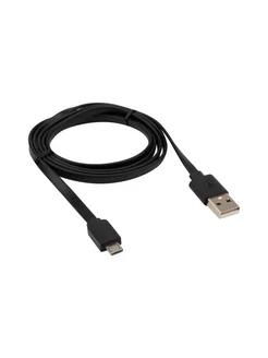 Кабель USB-micro USB, 2,4A, PVC, black, 1m