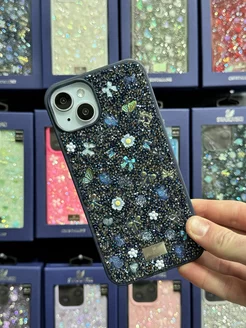 Чехол на iPhone 15 со стразами Swarovski