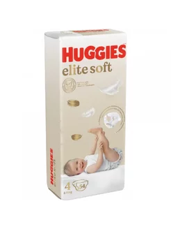 Подгузники детские Elite Soft, размер 4, 8-14 кг, 54 шт