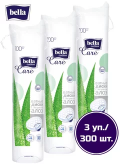 Ватные диски cotton care алоэ 100 шт. х 3 уп