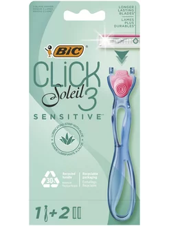 Бритва бик Click 3 Soleil Sensitive кассеты 2 шт