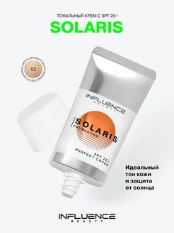 Тональная основа Solaris с SPF 25+ тон 02 Light, 25 мл