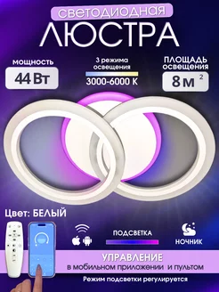 Люстра светодиодная с пультом подсветка RGB