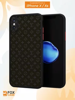 Бампер на iPhone X и XS с принтом Louis Vuitton