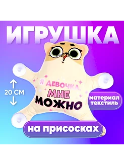 Автоигрушка "Я девочка, мне можно", кот, на присосках