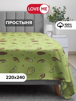 Простынь евро 220х240, 100% хлопок