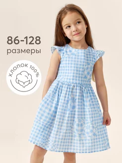 88158 Платье хлопковое light-blue