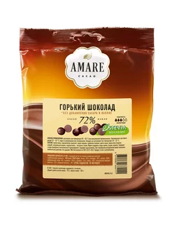 Amare шоколад «Горький без сахара 72%» (дропсы), 200 грамм