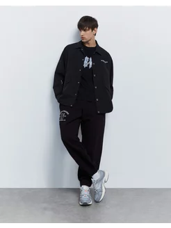 Спортивные брюки oversize c вышивкой