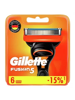 Сменные кассеты Gillette Fusion, 5 лезвий, 6 шт