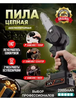 Пила аккумуляторная цепная 24V